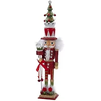 Kurt Adler 15" Hollywood™ Red and Green Tree Hat Nutcracker