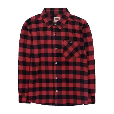 Levi's Big Kid Boys Long Sleeve Cuffed Regular Fit Button-Down Shirt