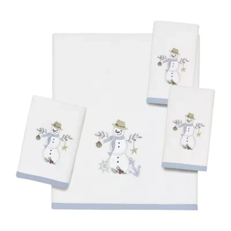 Avanti Coastal Snowman Holiday Bath Towel
