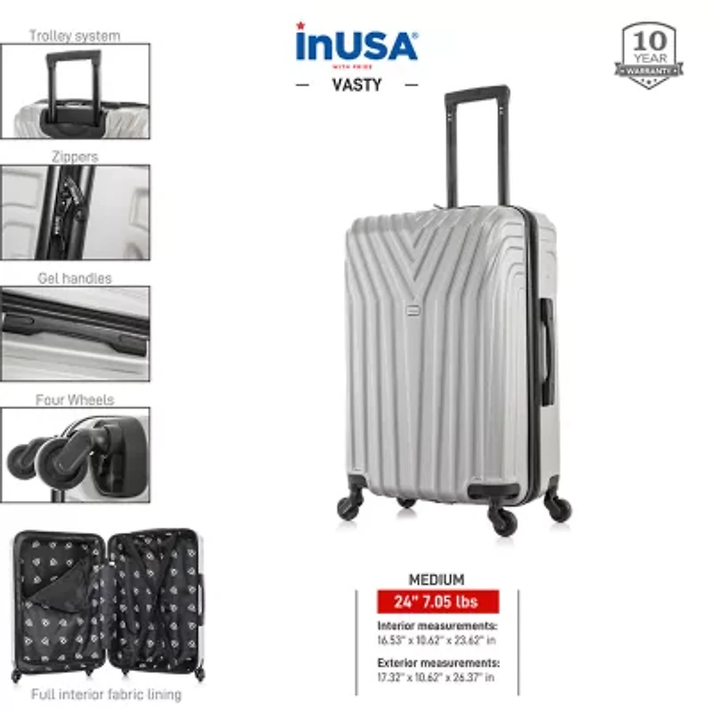 InUSA Vasty 24" Hardside Lightweight Spinner Luggage