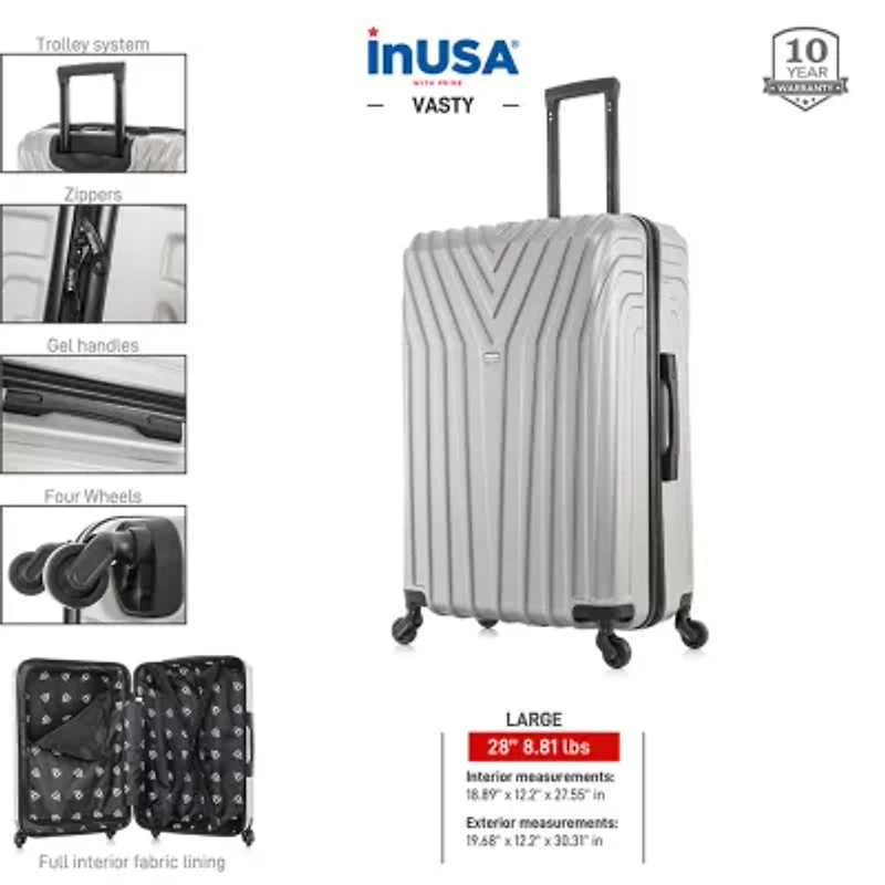 InUSA Vasty 28" Hardside Lightweight Spinner Luggage