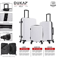 DUKAP Adly 3-pc.Hardside Lightweight Spinner Luggage Set