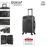 DUKAP Inception 20" Carry-On Hardside Lightweight Spinner Luggage