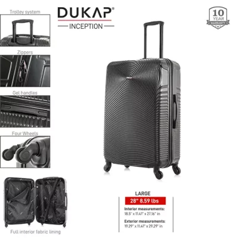DUKAP Inception 28"  Hardside Lightweight Spinner Luggage