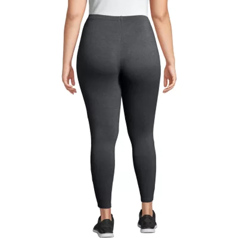JMS by Hanes Womens High Rise Full Length Leggings Plus