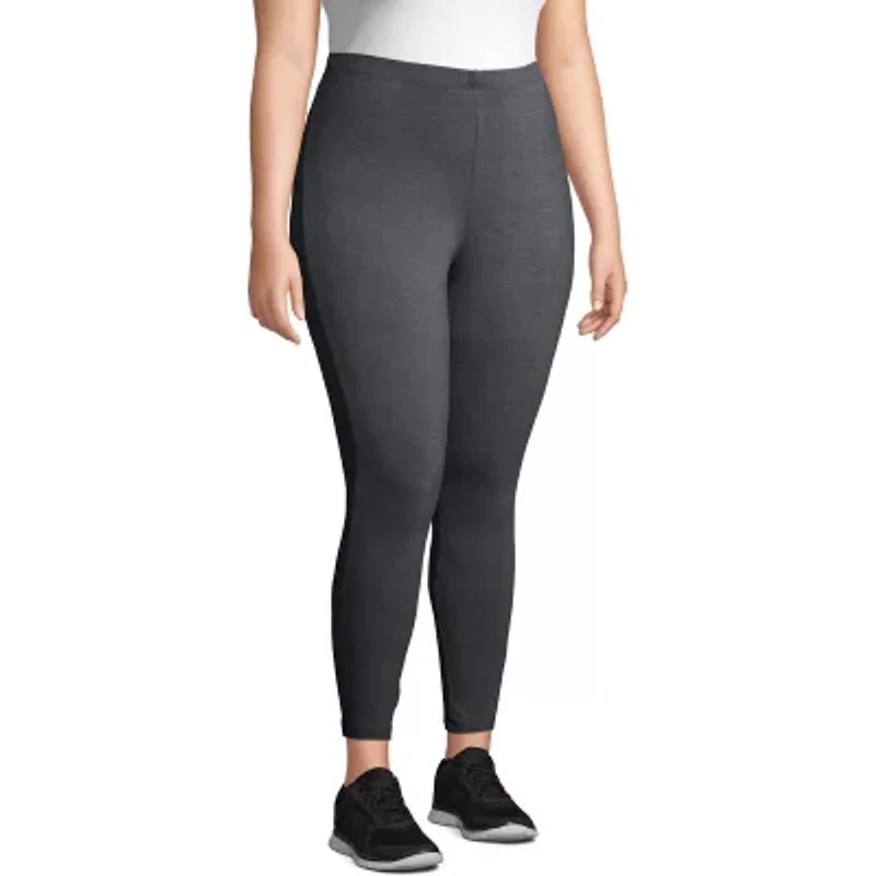 JMS by Hanes Womens High Rise Full Length Leggings Plus