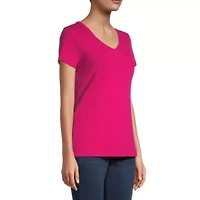 St. John's Bay Womens V Neck Short Sleeve T-Shirt
