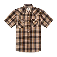 Ely Cattleman Plaid Mens Short Sleeve Western Shirt