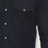 Ely Cattleman Tonal Snap Front Mens Long Sleeve Classic Fit Button-Down Shirt