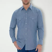 Ely Cattleman Mens Long Sleeve Regular Fit Big and Tall Button-Down Shirt