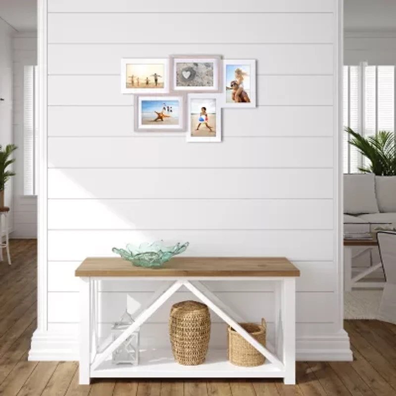 Malden 5-Op Beige/White Collage Wood Tabletop Frame