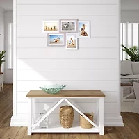 Malden 5-Op Beige/White Collage Wood Tabletop Frame