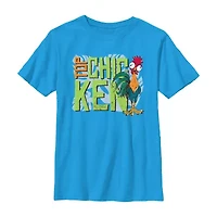 Disney Collection Little & Big Kid Boys Crew Neck Short Sleeve Moana Graphic T-Shirt