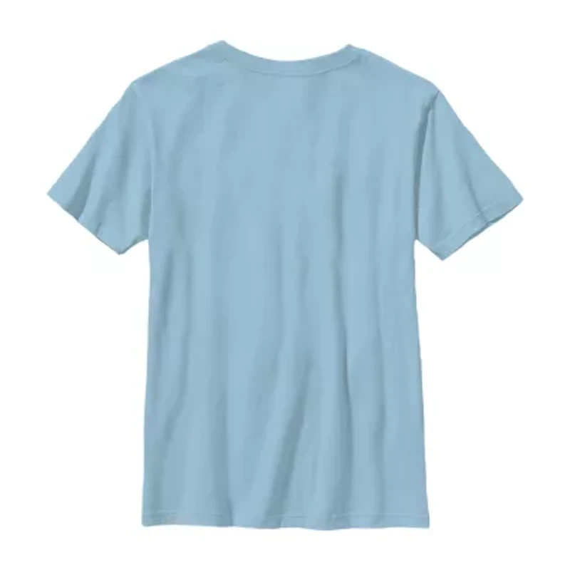 Disney Collection Little & Big Kid Boys Crew Neck Short Sleeve Regular Fit Princess Moana Graphic T-Shirt