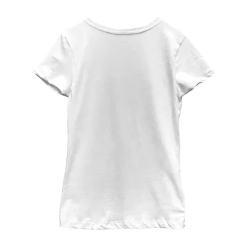 Disney Collection Little & Big Kid Girls Crew Neck Short Sleeve Regular Fit Princess Moana Graphic T-Shirt