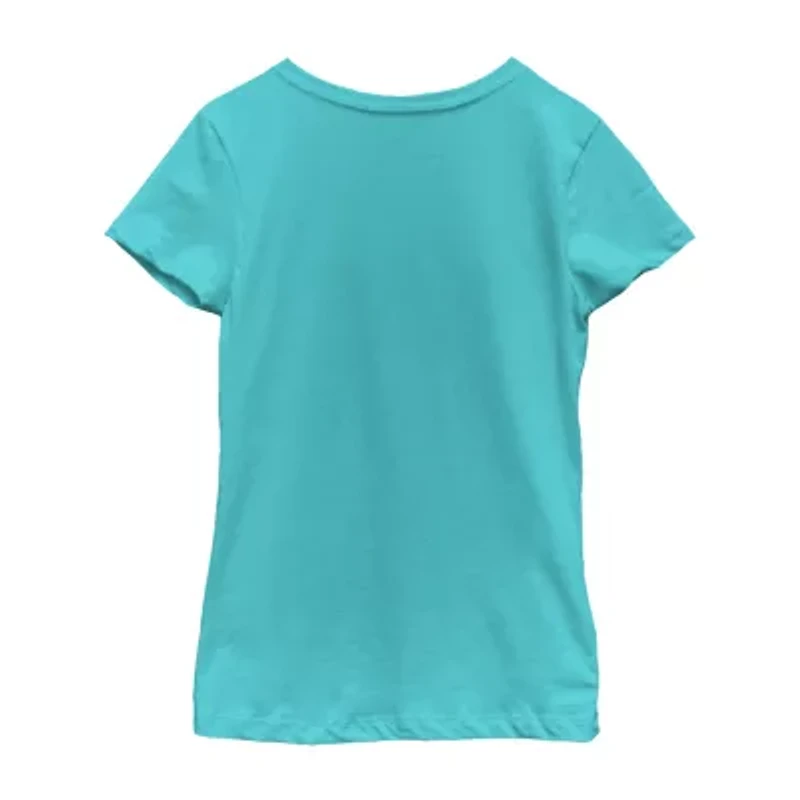 Disney Collection Little & Big Kid Girls Crew Neck Short Sleeve Moana Graphic T-Shirt