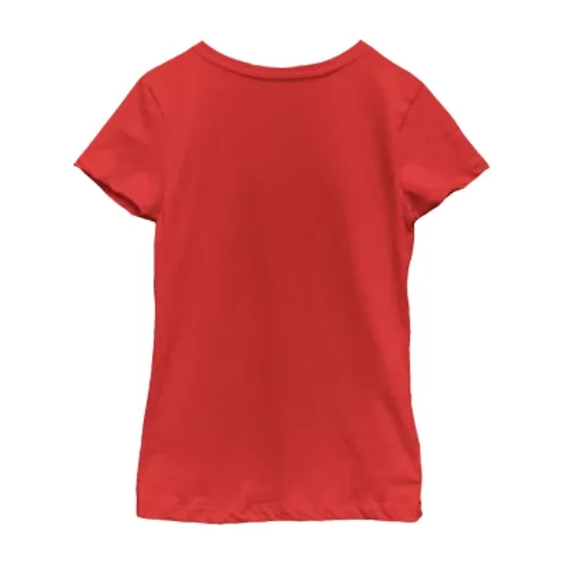 Disney Collection Little & Big Kid Girls Crew Neck Short Sleeve Mickey Mouse Graphic T-Shirt