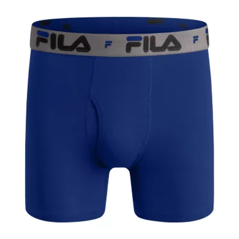 FILA Stretch Fly Mens 4 Pack Boxer Briefs Fm312bxcs25amz