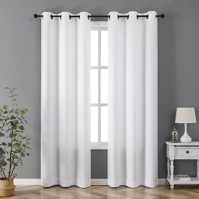 Regal Home Vista Embossed Grommet Top Energy Saving Blackout Set of 2 Curtain Panel