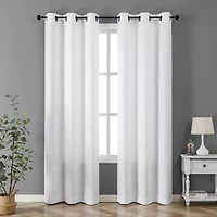Regal Home Vista Embossed Grommet Top Energy Saving Blackout Set of 2 Curtain Panel
