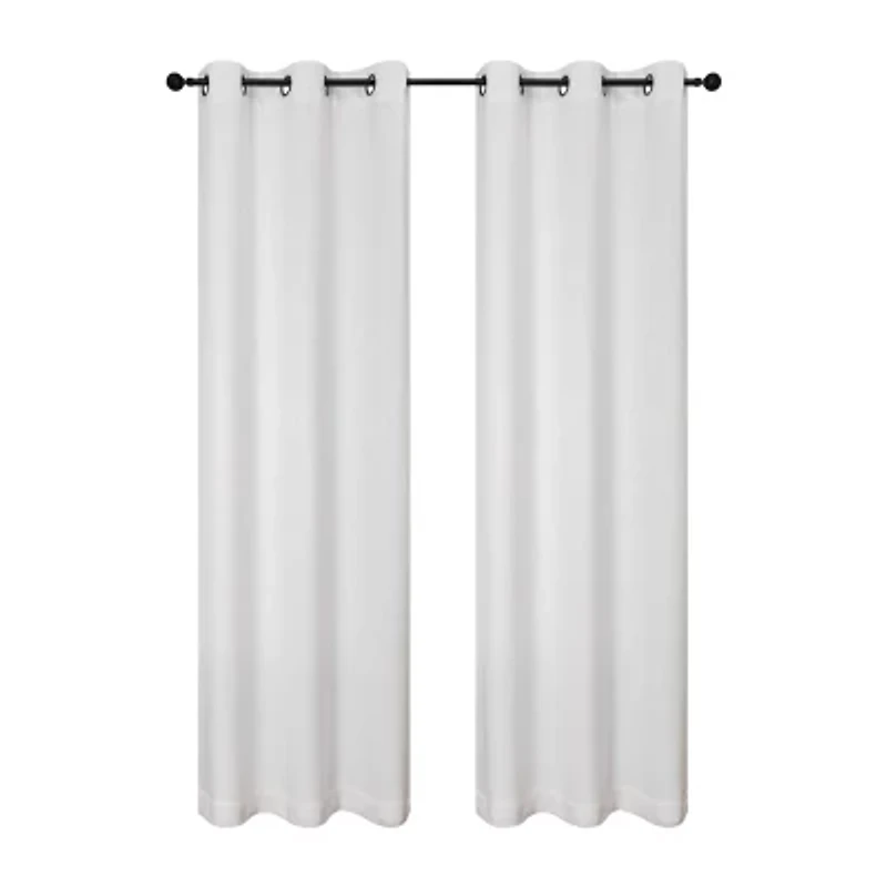 Regal Home Vista Embossed Grommet Top Energy Saving Blackout Set of 2 Curtain Panel