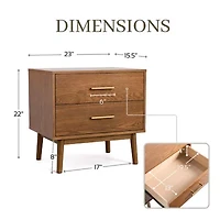 Pinner 2-Drawer Nightstand