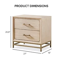 Lena 2-Drawer Nightstand