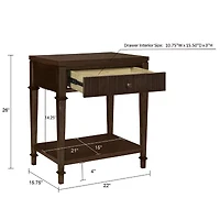 Martha Stewart 1-Drawer Nightstand