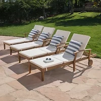 Perla Adjustable 4-pc. Lounge Chair