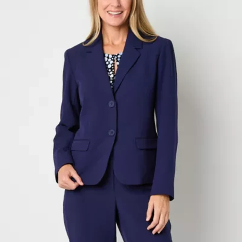 Black Label by Evan-Picone Womens Classic Fit Suit Jacket