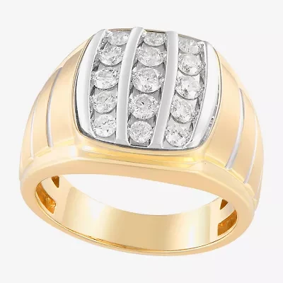 Mens 1 CT. T.W. Natural Diamond 10K Gold Fashion Ring