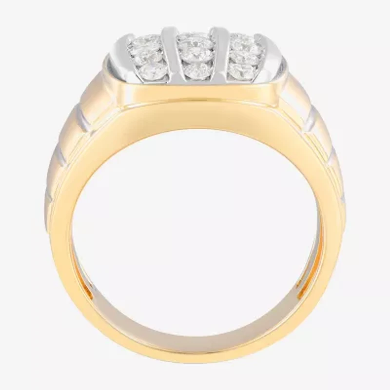 Mens 1 CT. T.W. Natural Diamond 10K Gold Fashion Ring