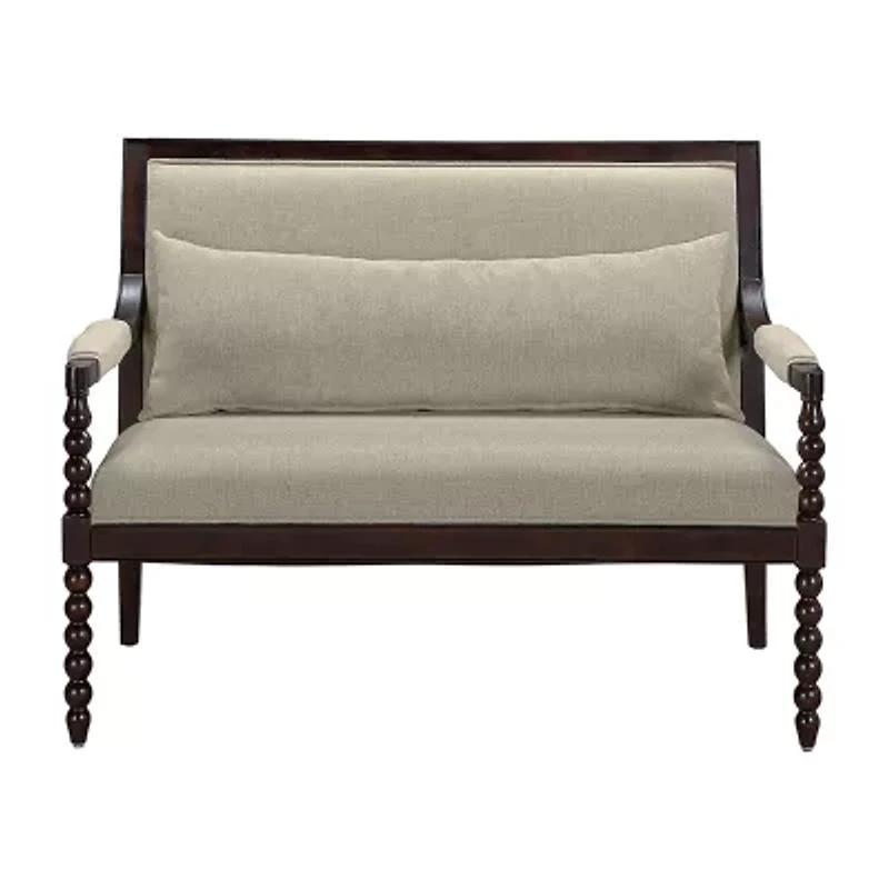 Martha Stewart Pad-Arm Upholstered Loveseat