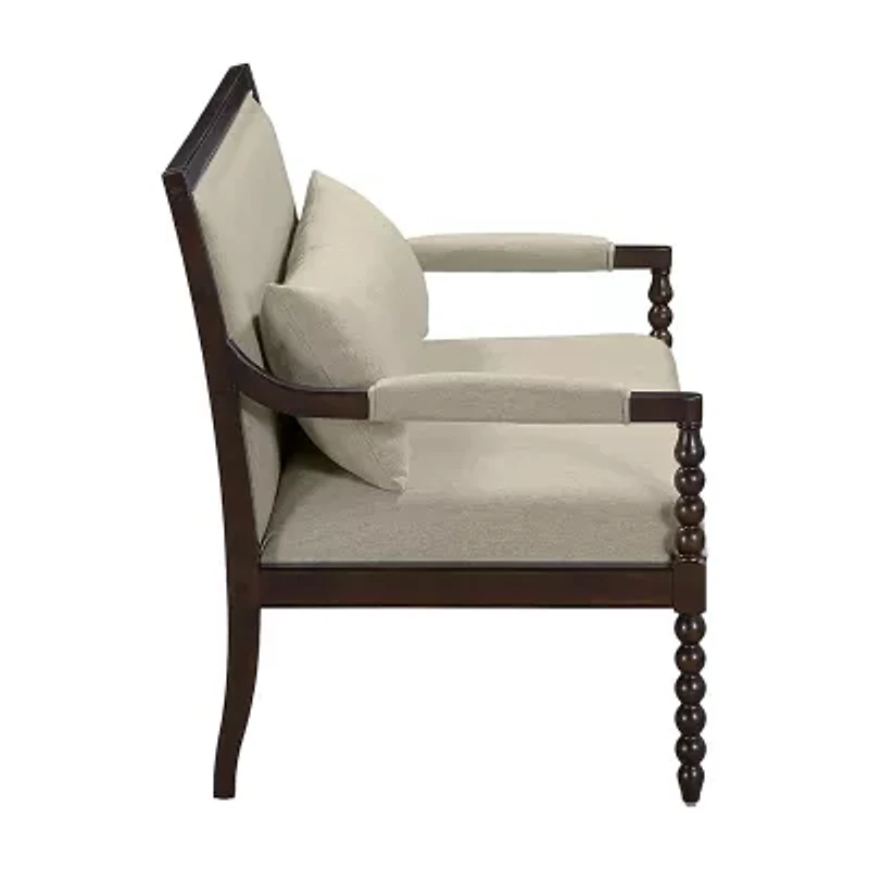Martha Stewart Pad-Arm Upholstered Loveseat