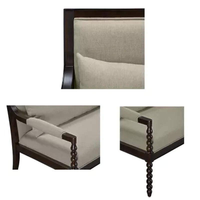 Martha Stewart Pad-Arm Upholstered Loveseat