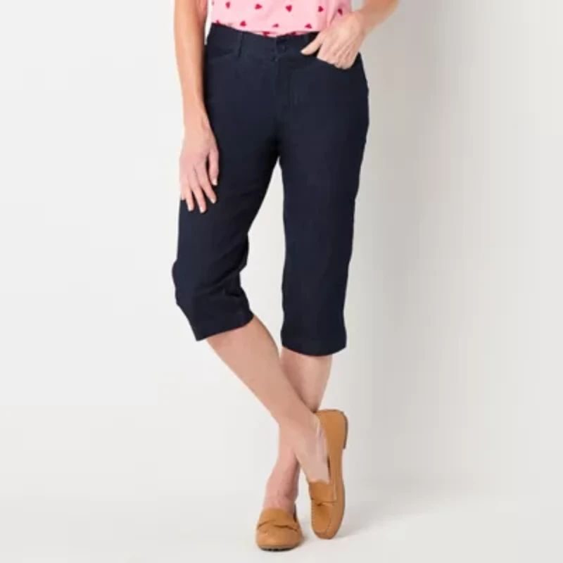 St. John's Bay Secretly Slender Womens Slim Mid Rise Capri Pant