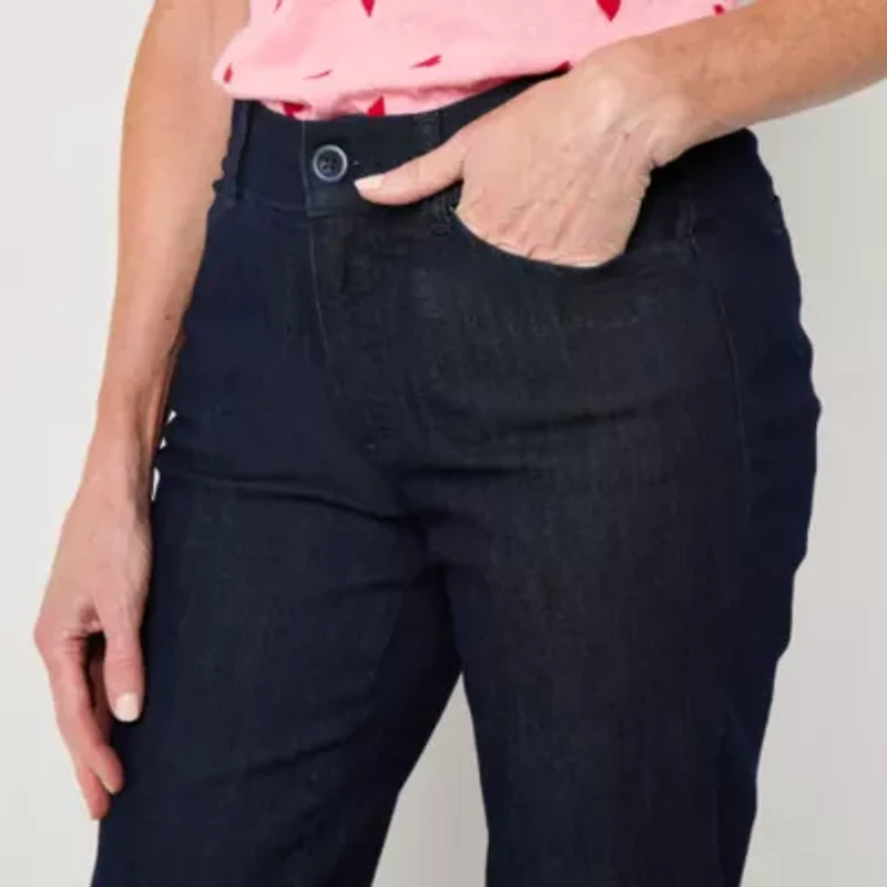 St. John's Bay Secretly Slender Womens Slim Mid Rise Capri Pant