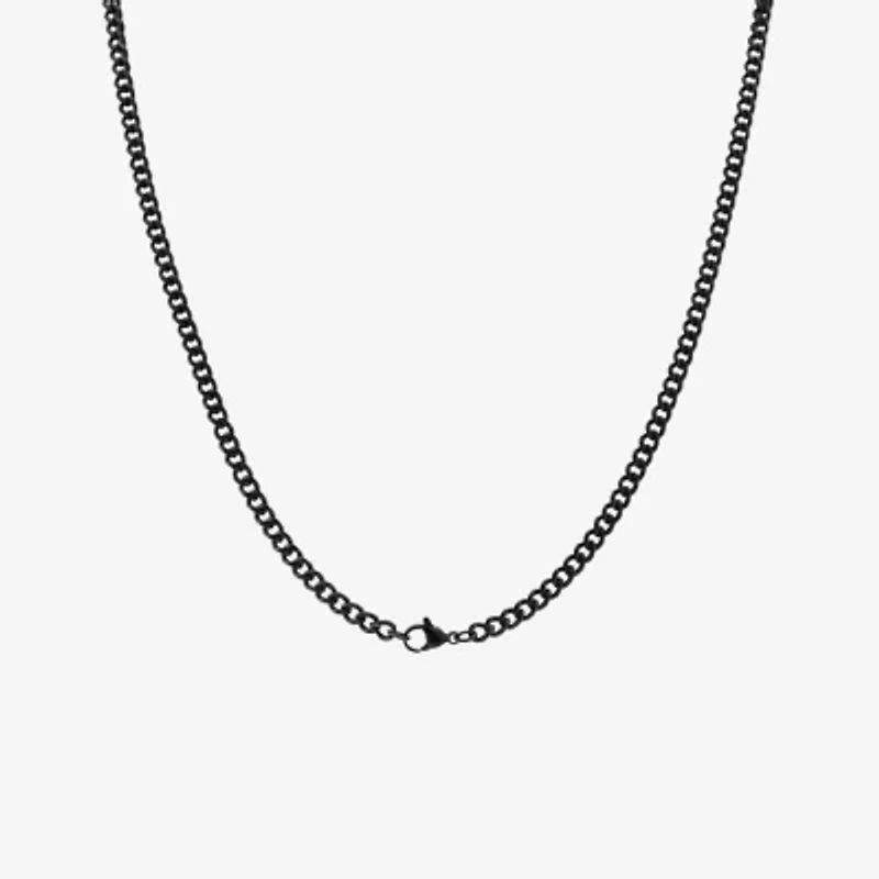 Mens Green Cubic Zirconia Stainless Steel Hypoallergenic 26 Inch Pendant Necklace