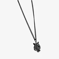 Mens Green Cubic Zirconia Stainless Steel Hypoallergenic 26 Inch Pendant Necklace