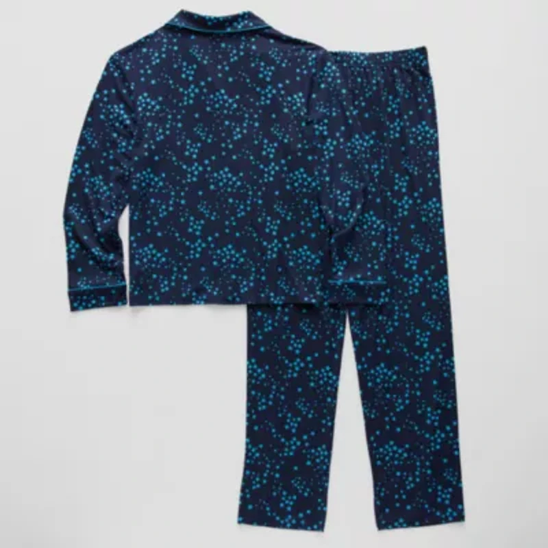 Little & Big Kid Girls Crew Neck Long Sleeve 2-pc. Pajama Sets