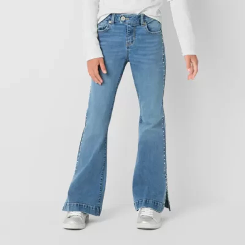 Thereabouts Little & Big Kid Girls Embellished Flare Leg Jean
