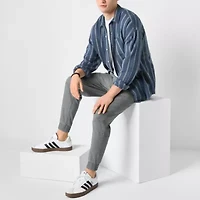 Arizona Mens Long Sleeve Textured Button-Down Shirt