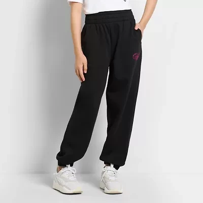 PUMA Big Kid Girls Cuffed Loose Fit Fleece Jogger Pant