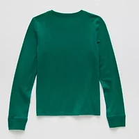 Thereabouts Little & Big Kid Girls Sensory Friendly Round Neck Long Sleeve Adaptive Regular Fit Graphic T-Shirt