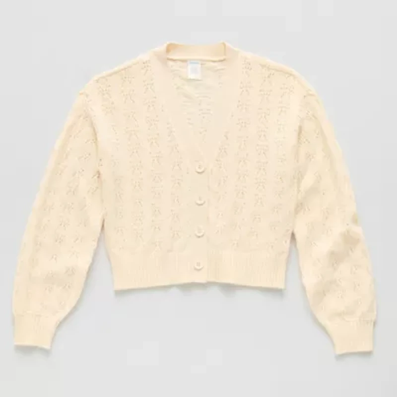 Thereabouts Little & Big Kid Girls Long Sleeve Button Cardigan