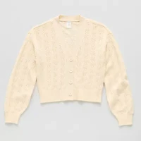 Thereabouts Little & Big Kid Girls Long Sleeve Button Cardigan