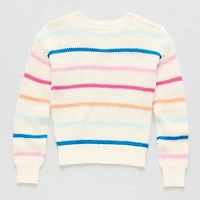 Thereabouts Little & Big Kid Girls V Neck Long Sleeve Pullover Sweater