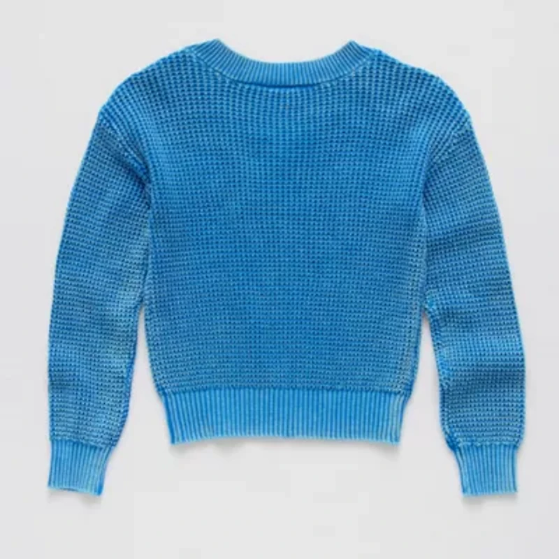 Thereabouts Little & Big Kid Girls V Neck Long Sleeve Pullover Sweater