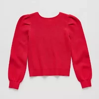 Thereabouts Little & Big Kid Girls Scoop Neck Long Sleeve Pullover Sweater