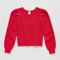 Thereabouts Little & Big Kid Girls Scoop Neck Long Sleeve Pullover Sweater